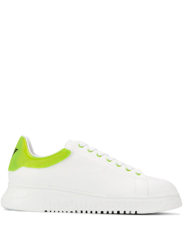 white armani sneakers