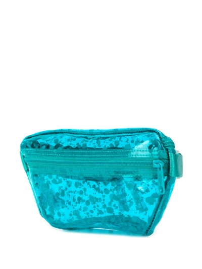 Shop Eastpak Transparent Paint Splatter Print Belt Bag In Blue