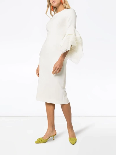 Shop Roksanda Ronda Origami-sleeve Dress In White