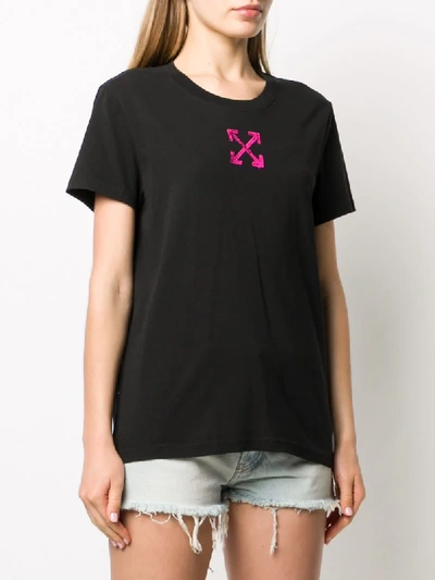 Shop Off-white Paint-effect Arrows T-shirt In Black