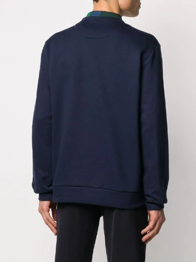 Shop Etro Logo Print Sweatshirt In Blue