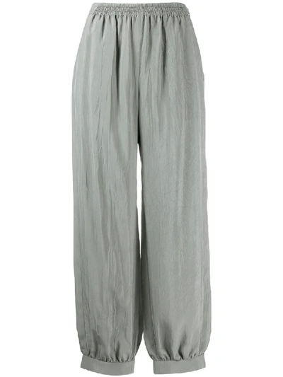Shop Emporio Armani Pleated Harem Pants In Grey
