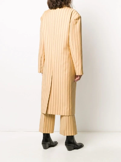 ACNE STUDIOS DOUBLE-BREASTED PINSTRIPE OVERCOAT 