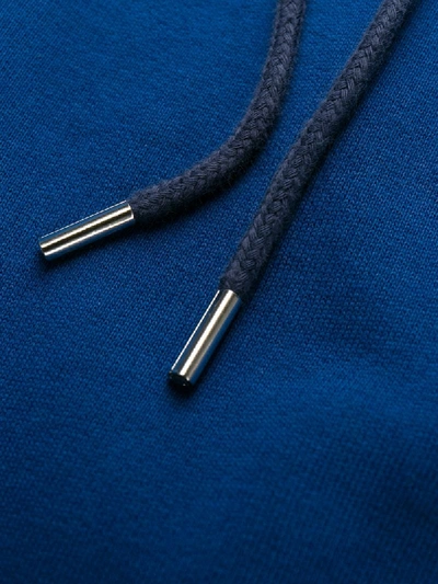 Shop Kenzo Dual-fabric Logo Jogging Trousers In Blue