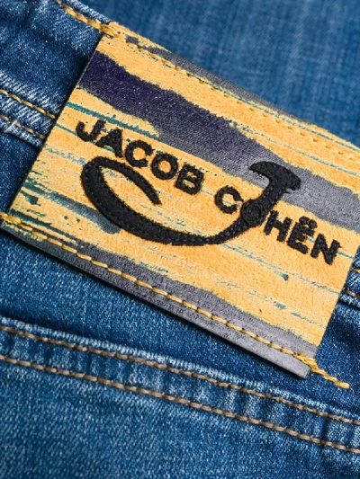 Shop Jacob Cohen Schmale Jeans In Blue