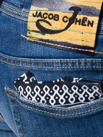 Shop Jacob Cohen Schmale Jeans In Blue