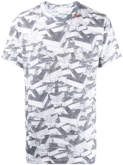 Shop Off-white 'geometric Arrows' T-shirt In Grey