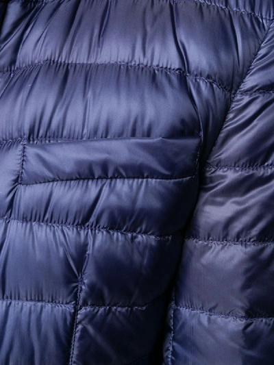 Shop Herno Padded Button Jacket In Blue