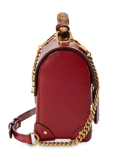 Shop Gucci Small Padlock Shoulder Bag In Red