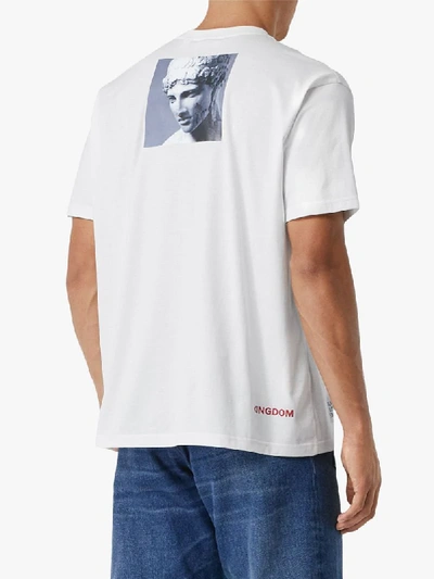 Shop Burberry Oversized Montage Print T-shirt In White