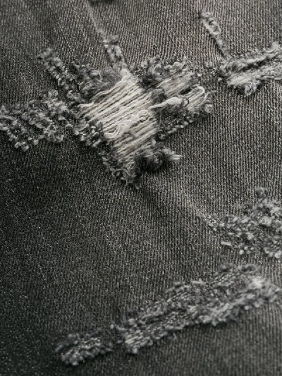 Shop Dolce & Gabbana Distressed Skinny Jeans In Grey