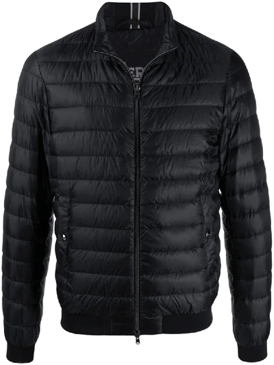 Shop Herno Zipped Padded Jacket In Black