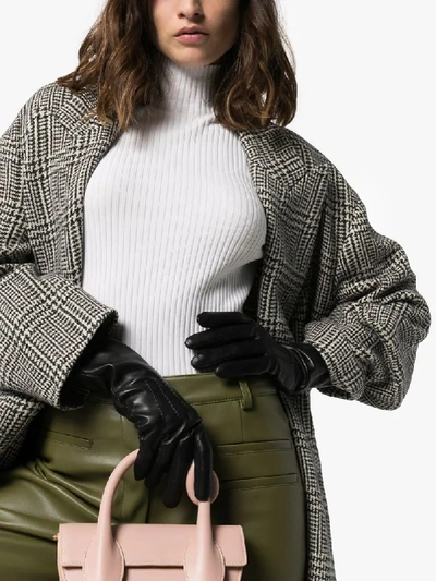 Shop Agnelle Grace Tactile Gloves In Black