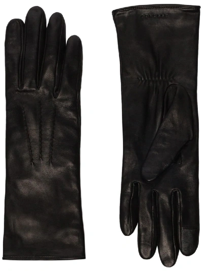 Shop Agnelle Grace Tactile Gloves In Black
