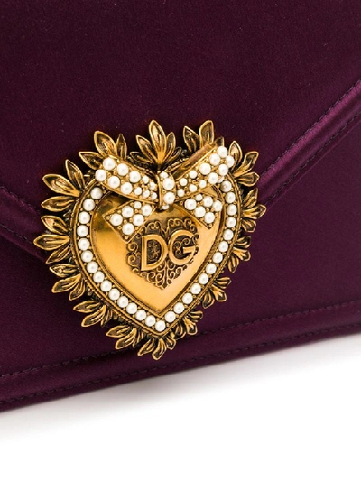 Shop Dolce & Gabbana Dg Amore Mini Bag In Purple