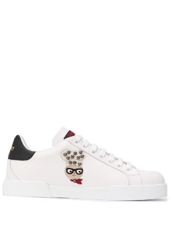 dolce gabbana patch sneakers