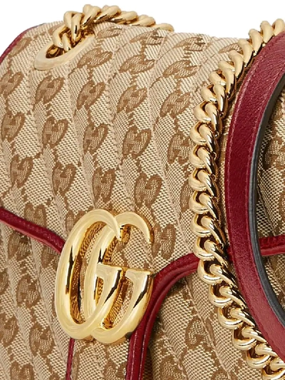 Shop Gucci Gg Marmont Shoulder Bag In Neutrals