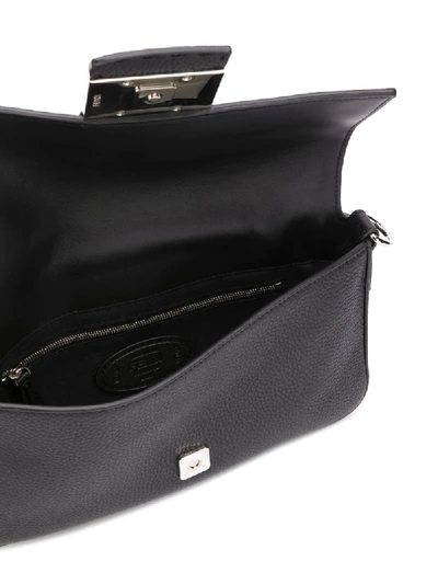 Shop Fendi Baguette Belt Bag In F0gxn Nero + Palladium