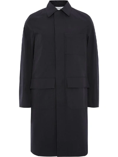 Shop Jw Anderson Single-breasted Lightweight Coat In Blue