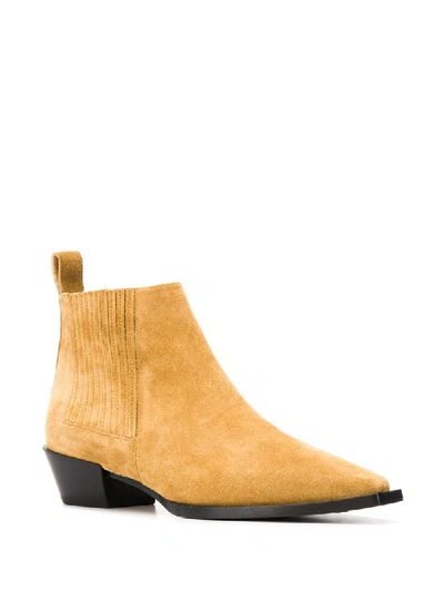 Shop Aeyde Suede Ankle Boots In Neutrals