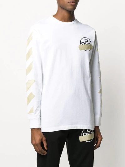 Shop Off-white Tape Arrows Long-sleeved T-shirt In White