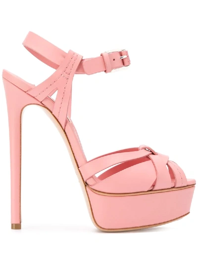 Shop Casadei Platform Stiletto Sandals In Pink