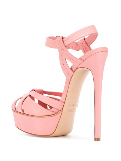 Shop Casadei Platform Stiletto Sandals In Pink