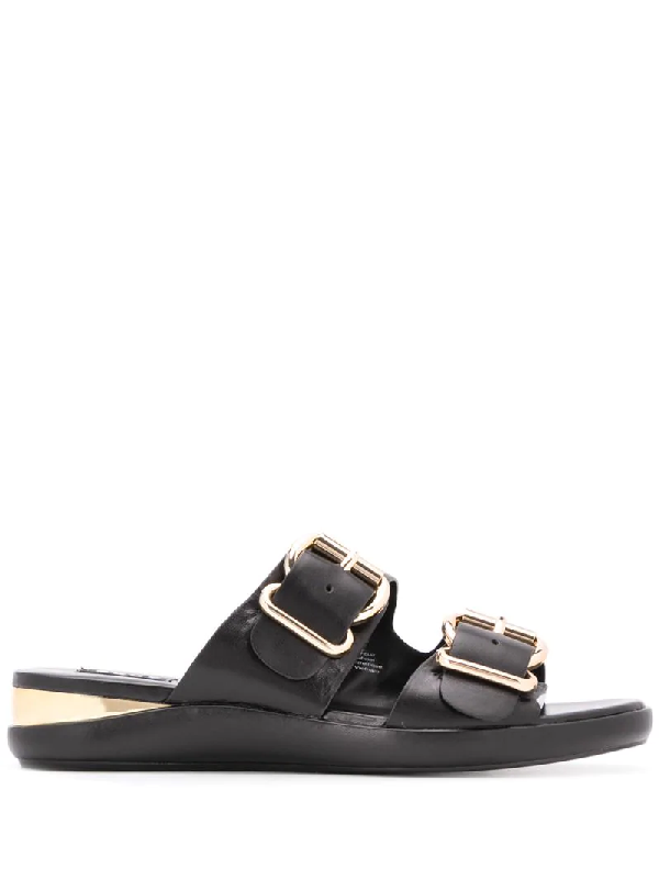 dkny black sandals