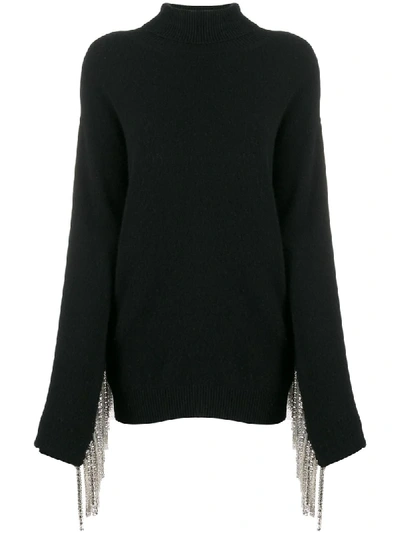 Shop Christopher Kane Cashmere Embellished Sleeve Jumper In Black