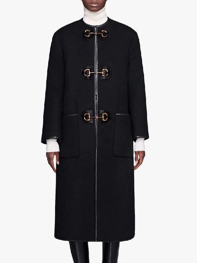 Shop Gucci Single-breasted Coat In Black