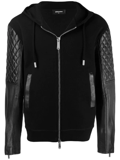 Shop Dsquared2 Zipped Hooded Jacket In Black