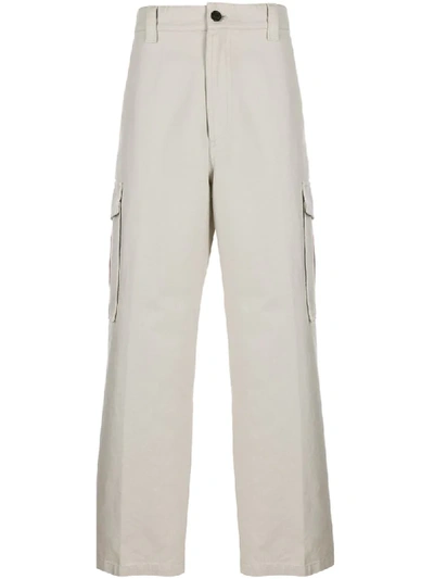 Shop Acne Studios Straight-leg Cargo Trousers In Neutrals