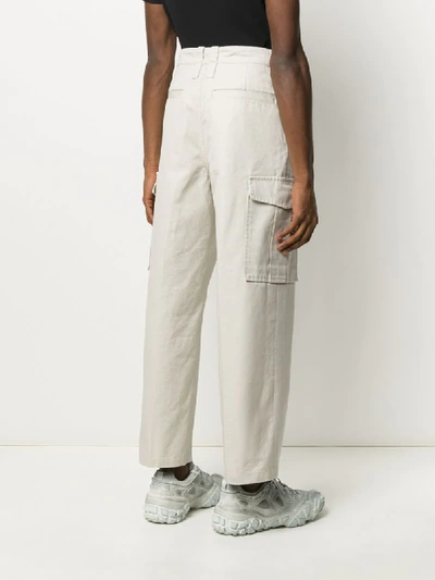 Shop Acne Studios Straight-leg Cargo Trousers In Neutrals