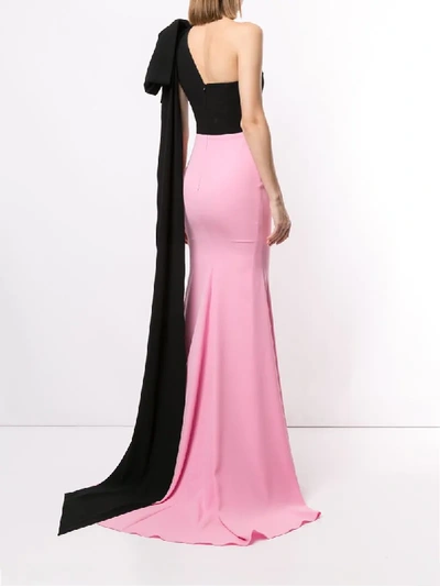 Shop Alex Perry Anderson One-shoulder Dress In Pink