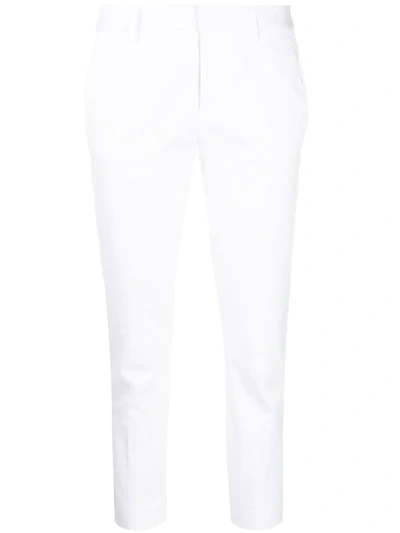 Shop Dsquared2 Slim-fit Cropped Trousers In White