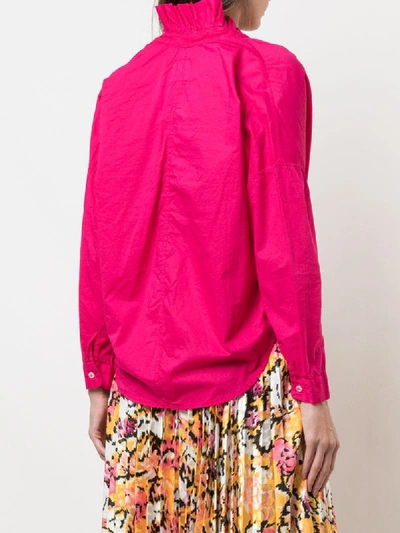 Shop A Shirt Thing Ruffled Collar Blouse In Pink