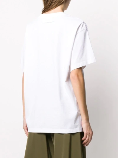 Shop Mm6 Maison Margiela Oversized Short-sleeved T-shirt In White
