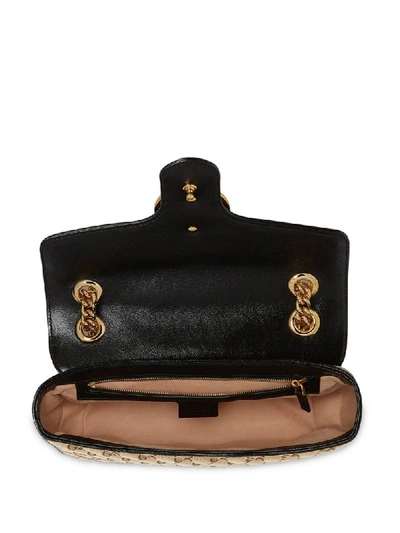 Shop Gucci Small Gg Marmont Shoulder Bag In Neutrals