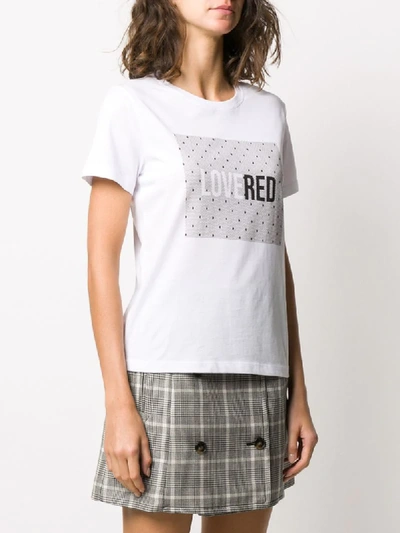 Shop Red Valentino Lovered Print T-shirt In White