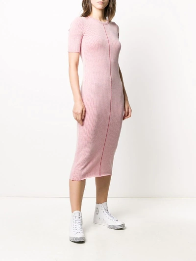 Shop Rag & Bone Ribbed Knit Dress In Pink
