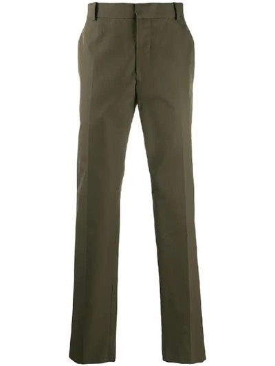 Shop Alexander Mcqueen Slim Tailored Trousers In Green