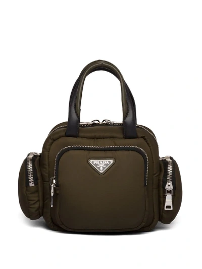 Shop Prada Handtasche Mit Aufgesetzten Taschen In F099h Camouflage/black