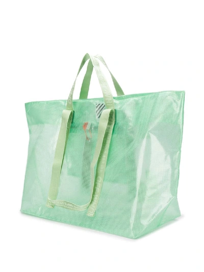 Shop Off-white Large Arrows Tote In Green