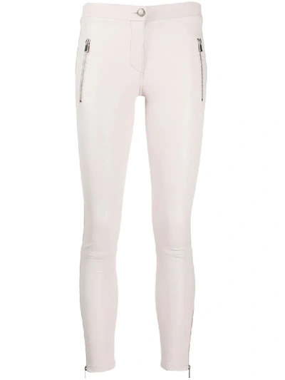 Shop Arma Mid-rise Skinny Trousers In White