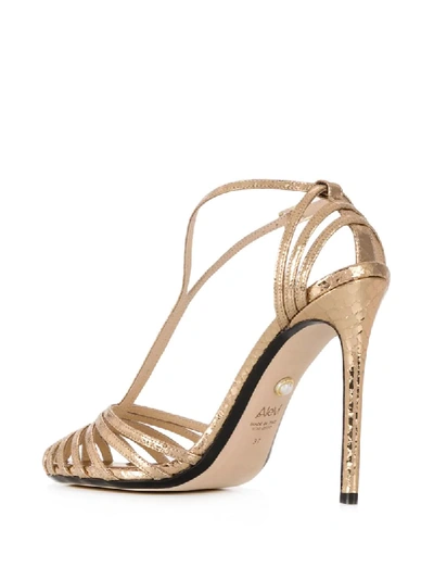 Shop Alevì Toni Strappy Sandals In Gold