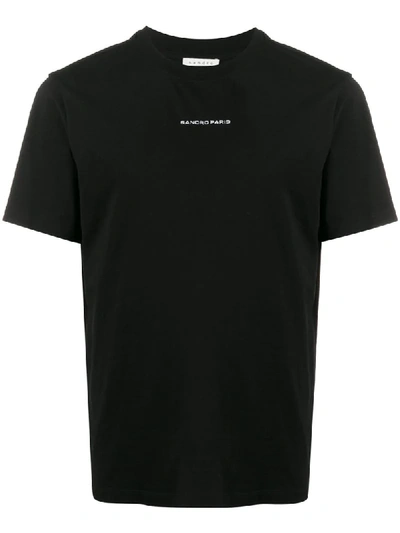 Shop Sandro Embroidered Logo T-shirt In Black