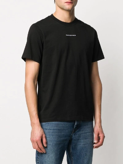 Shop Sandro Embroidered Logo T-shirt In Black