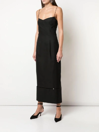 Shop Khaite Strappy Dress In Black