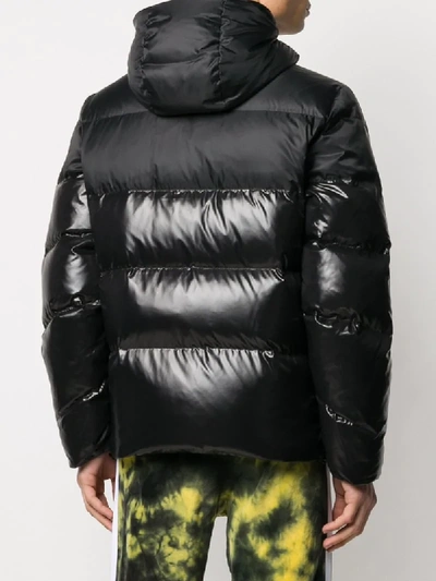 Shop Marcelo Burlon County Of Milan Quilted Logo Jacket In Black