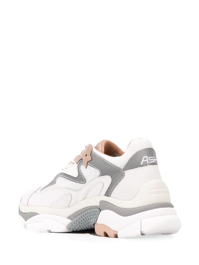Shop Ash Addict Panelled Sneakers In White